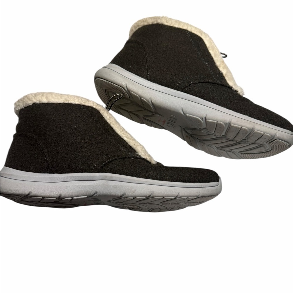 Ryka Aubonne  Dark Gray Bungee Snow Faux Fur Lined Ankle Walking Boots 7.5 - Picture 11 of 13